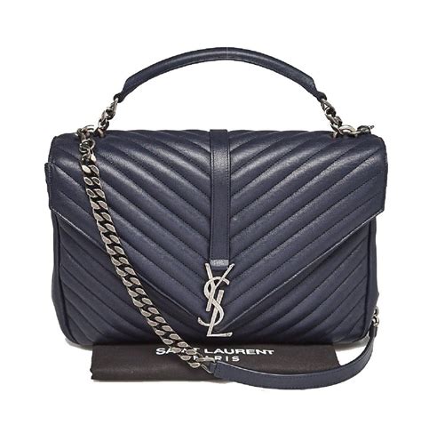 navy ysl bag